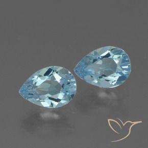 Pedras preciosas de Topázio Céu azul natural de 1.80 ct, Formato de pêra, VVS-VS