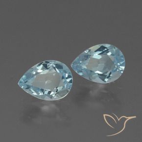 Pedras preciosas de Topázio Céu azul natural de 1.74 ct, Formato de pêra, VVS-VS