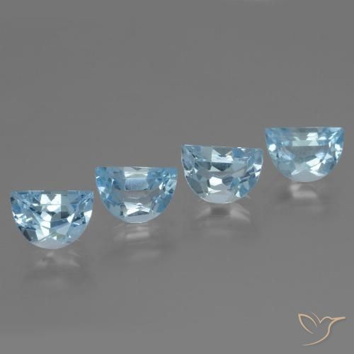 3.98ctw Natural Céu azul Topázio, Chique, VS