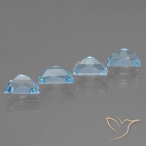 Pedras preciosas de Topázio Céu azul natural de 3.98 ct, Chique, VS