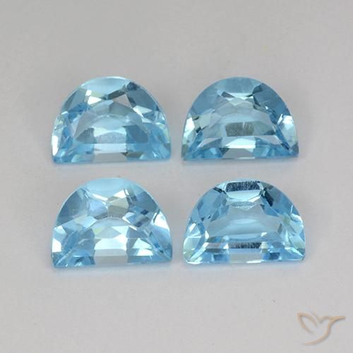 3.80ctw Natural Céu azul Topázio, Chique, VS