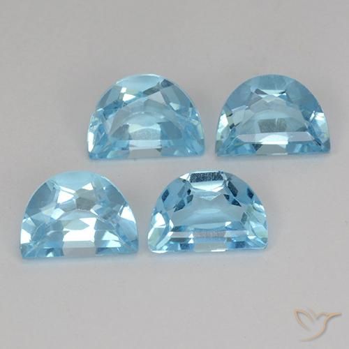 Pedras preciosas de Topázio Céu azul natural de 3.80 ct, Chique, VS