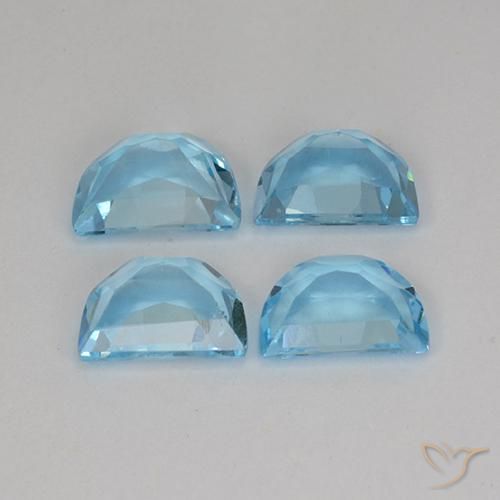 Pedras preciosas de Topázio Céu azul natural de 3.80 ct, Chique, VS