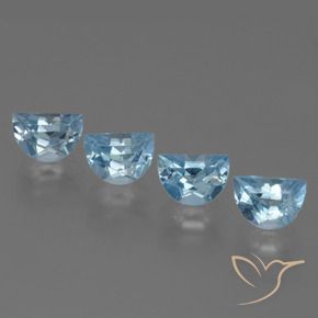 Pedras preciosas de Topázio Céu azul natural de 3.87 ct, Chique, VS