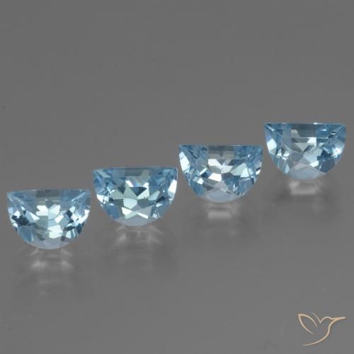 3.92ctw Natural Céu azul Topázio, Chique, VVS-VS