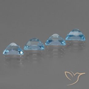 Pedras preciosas de Topázio Céu azul natural de 3.92 ct, Chique, VVS-VS