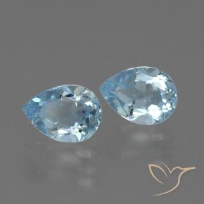 Pedras preciosas de Topázio Céu azul natural de 1.76 ct, Formato de pêra, VVS-VS