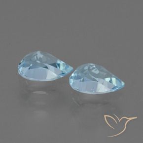 Pedras preciosas de Topázio Céu azul natural de 1.76 ct, Formato de pêra, VVS-VS