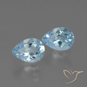 Pedras preciosas de Topázio Céu azul natural de 1.63 ct, Formato de pêra, VVS-VS