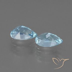Pedras preciosas de Topázio Céu azul natural de 1.63 ct, Formato de pêra, VVS-VS