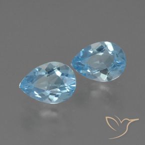 Pedras preciosas de Topázio Azul Suíço natural de 1.76 ct, Formato de pêra, VVS-VS