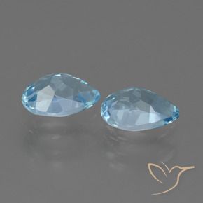 Pedras preciosas de Topázio Azul Suíço natural de 1.76 ct, Formato de pêra, VVS-VS