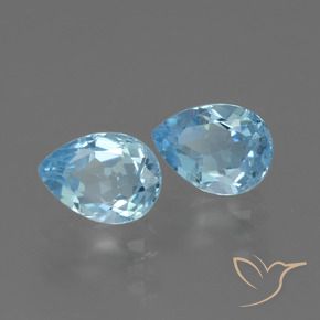 Pedras preciosas de Topázio Céu azul natural de 1.79 ct, Formato de pêra, VVS-VS