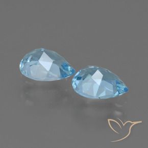 Pedras preciosas de Topázio Céu azul natural de 1.79 ct, Formato de pêra, VVS-VS