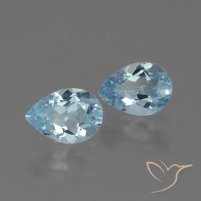 Pedras preciosas de Topázio Céu azul natural de 1.53 ct, Formato de pêra, VVS-VS