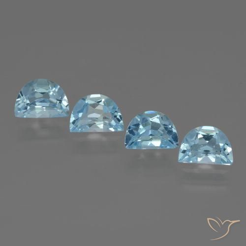 3.86ctw Natural Céu azul Topázio, Chique, VVS-VS