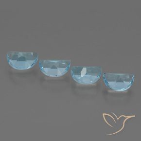 Pedras preciosas de Topázio Céu azul natural de 3.86 ct, Chique, VVS-VS
