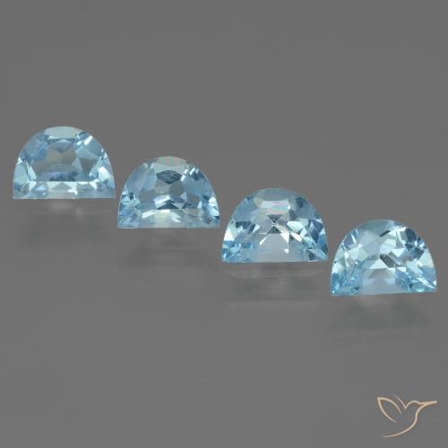 3.72ctw Natural Céu azul Topázio, Chique, VS