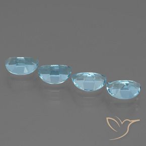 Pedras preciosas de Topázio Céu azul natural de 3.72 ct, Chique, VS