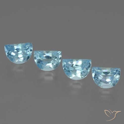 3.69ctw Natural Céu azul Topázio, Chique, VVS-VS