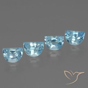 Pedras preciosas de Topázio Céu azul natural de 3.69 ct, Chique, VVS-VS
