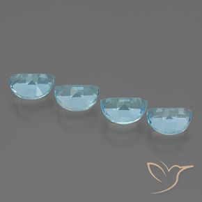 Pedras preciosas de Topázio Céu azul natural de 3.69 ct, Chique, VVS-VS
