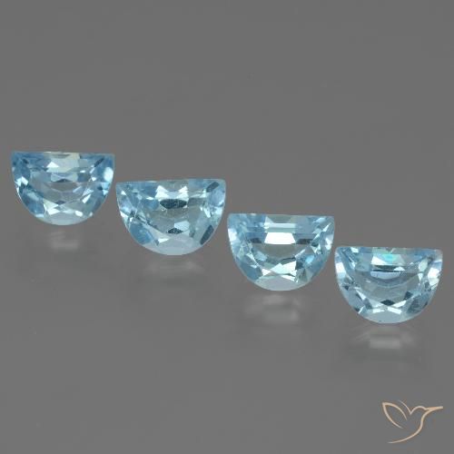 3.94ctw Natural Céu azul Topázio, Chique, VS
