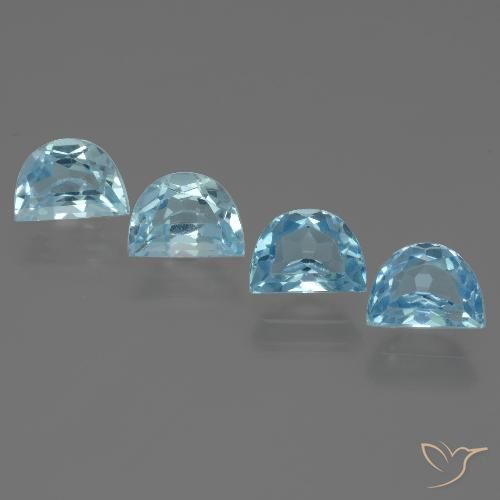 4.49ctw Natural Azul Suíço Topázio, Chique, VS