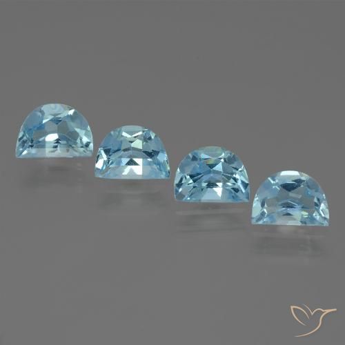 3.83ctw Natural Céu azul Topázio, Chique, VVS-VS