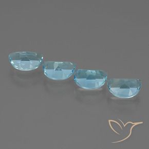 Pedras preciosas de Topázio Céu azul natural de 3.83 ct, Chique, VVS-VS