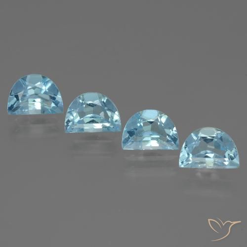 4.05ctw Natural Céu azul Topázio, Chique, VVS-VS