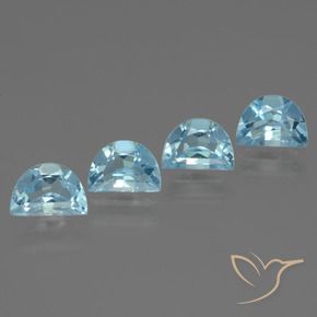 Pedras preciosas de Topázio Céu azul natural de 4.05 ct, Chique, VVS-VS
