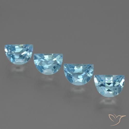 4.39ctw Natural Céu azul Topázio, Chique, VVS-VS