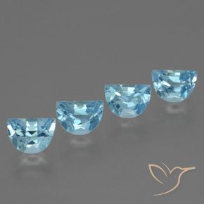 Pedras preciosas de Topázio Céu azul natural de 4.39 ct, Chique, VVS-VS