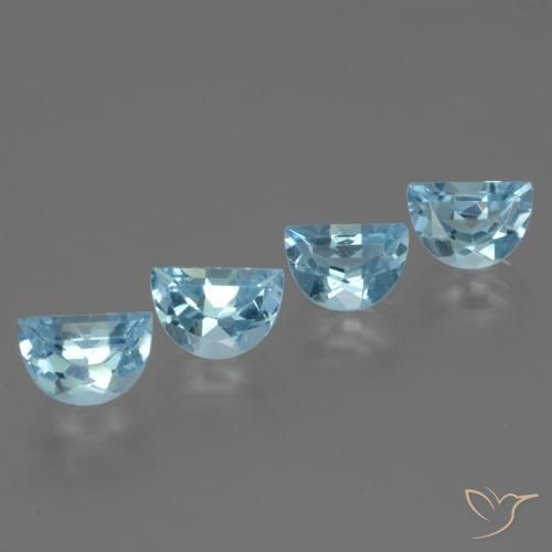 Pedras preciosas de Topázio Céu azul natural de 3.59 ct, Chique, VS