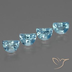 Pedras preciosas de Topázio Céu azul natural de 4.01 ct, Chique, VVS-VS