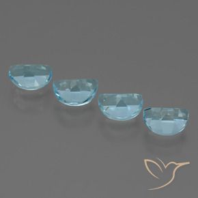 Pedras preciosas de Topázio Céu azul natural de 4.01 ct, Chique, VVS-VS