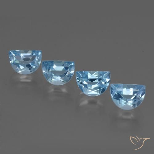 4.45ctw Natural Céu azul Topázio, Chique, VVS-VS