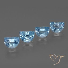 Pedras preciosas de Topázio Céu azul natural de 4.45 ct, Chique, VVS-VS