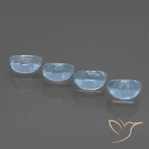 Pedras preciosas de Topázio Céu azul natural de 4.45 ct, Chique, VVS-VS