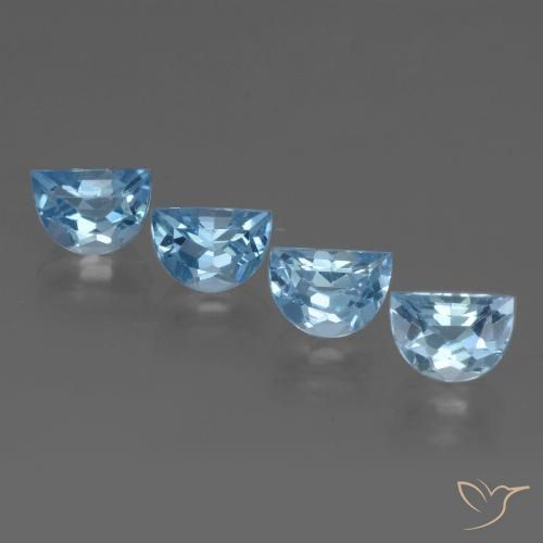 4.24ctw Natural Azul Suíço Topázio, Chique, VVS-VS