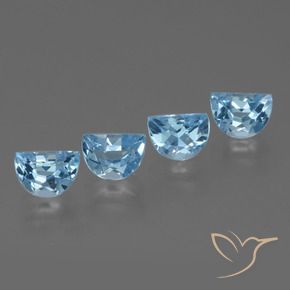 Pedras preciosas de Topázio Azul Suíço natural de 3.79 ct, Chique, VVS-VS