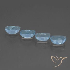 Pedras preciosas de Topázio Céu azul natural de 3.91 ct, Chique, VVS-VS