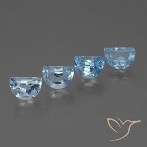 Pedras preciosas de Topázio Céu azul natural de 3.52 ct, Chique, VVS-VS