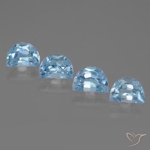 3.79ctw Natural Azul Suíço Topázio, Chique, VVS-VS
