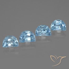 Pedras preciosas de Topázio Azul Suíço natural de 3.79 ct, Chique, VVS-VS