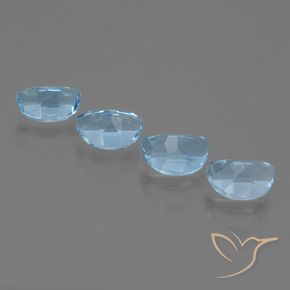 Pedras preciosas de Topázio Azul Suíço natural de 3.79 ct, Chique, VVS-VS