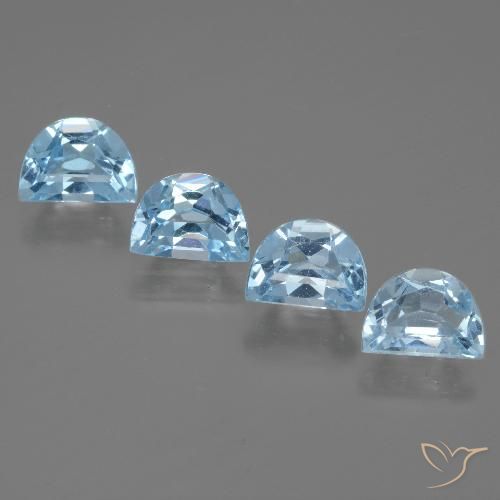 4.18ctw Natural Céu azul Topázio, Chique, VVS-VS
