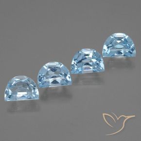 Pedras preciosas de Topázio Céu azul natural de 4.18 ct, Chique, VVS-VS