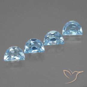 Pedras preciosas de Topázio Céu azul natural de 3.46 ct, Chique, VVS-VS